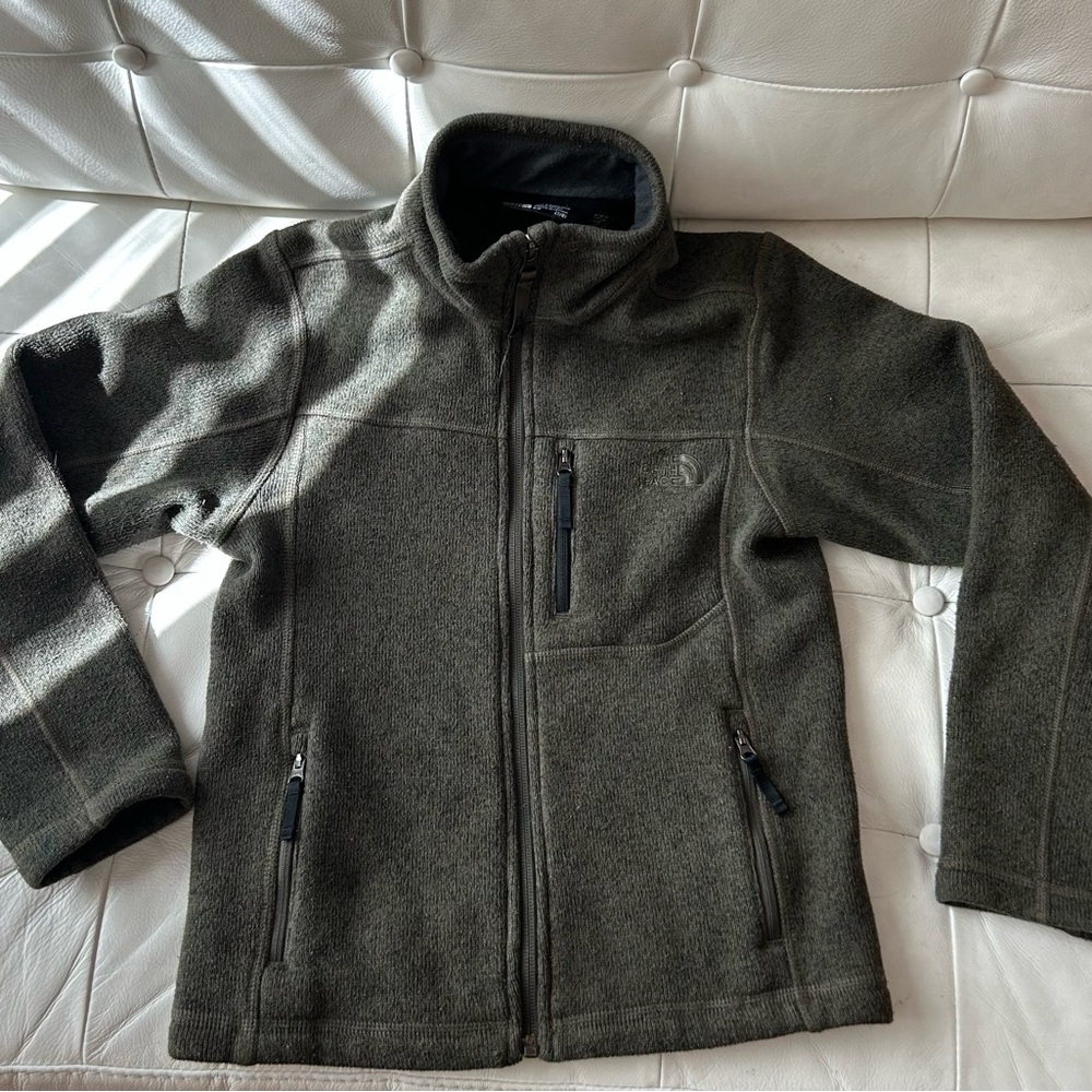 The North Face Boy’s Olive Green Fleece Zip size 7/8